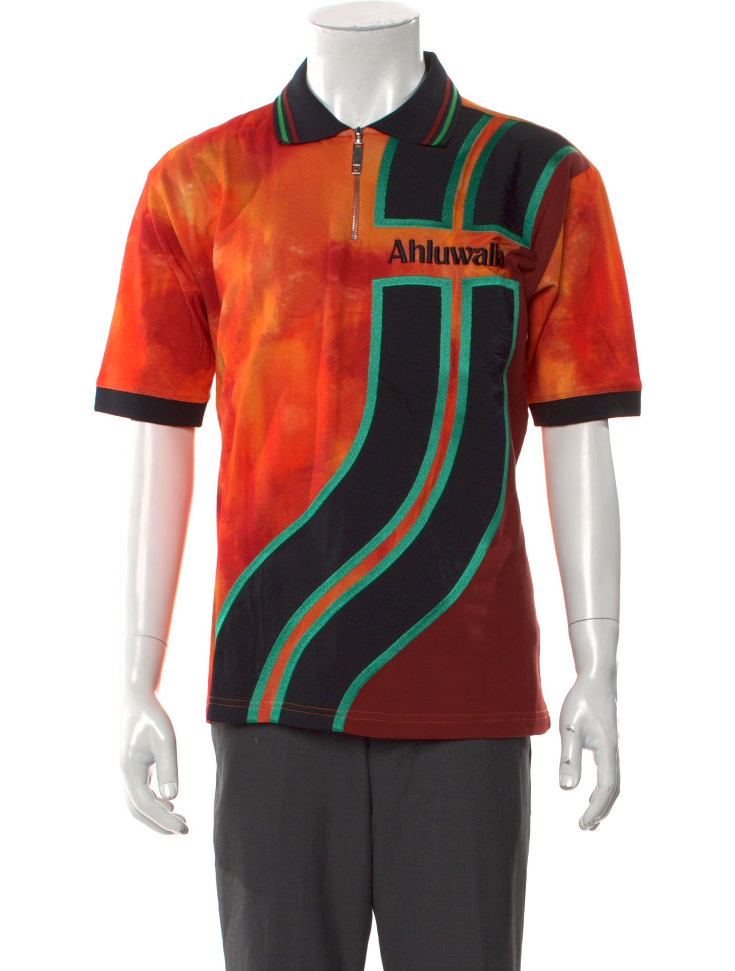 Ahluwalia 2023 Printed Polo Shirt w/ Tags