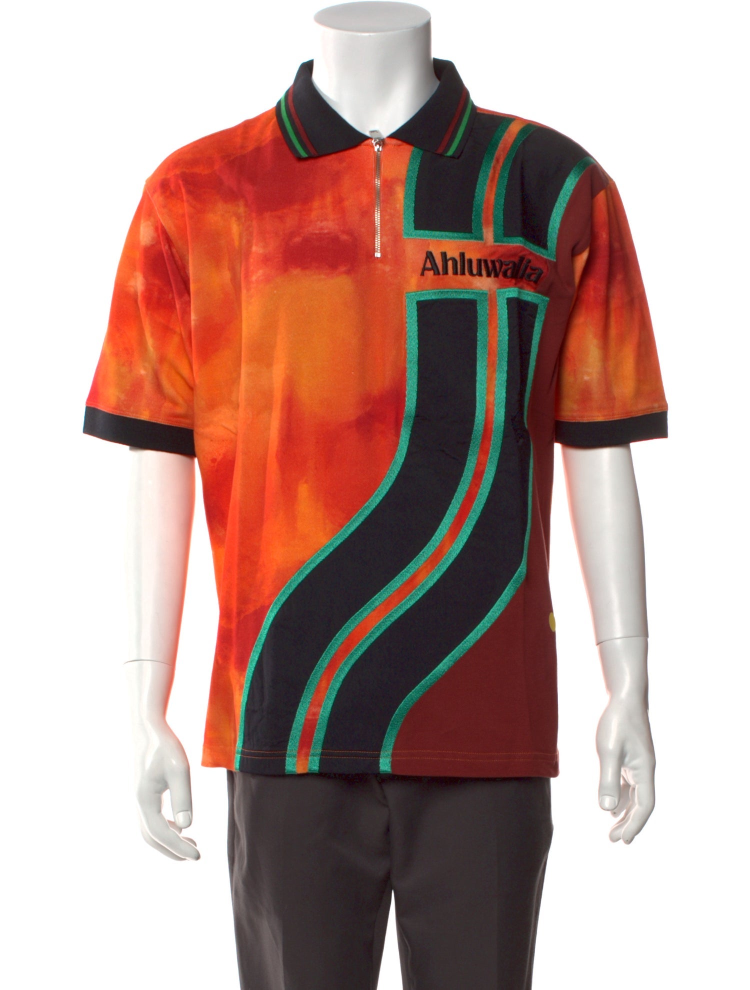Ahluwalia Printed Collar Polo Shirt w/ Tags