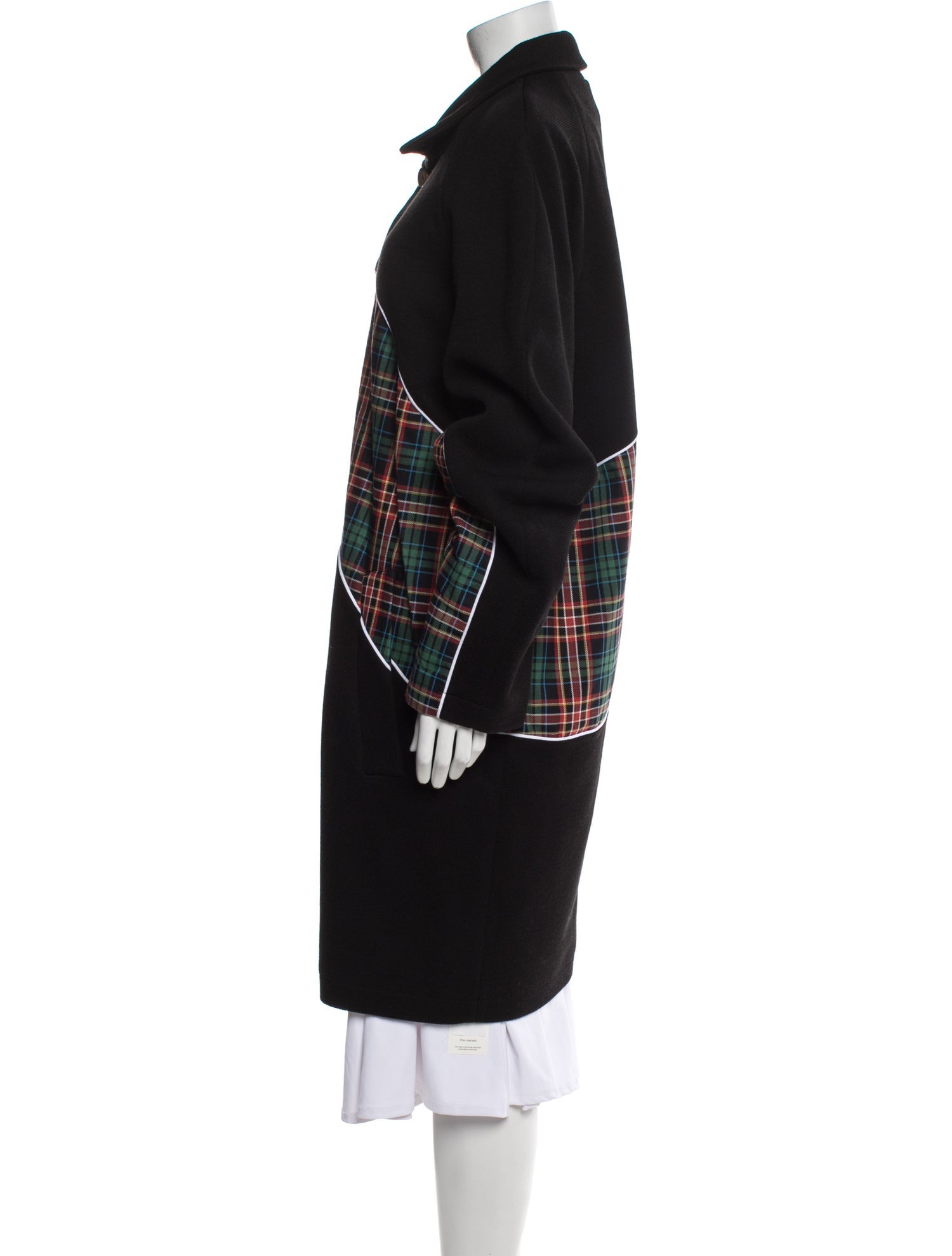 Ahluwalia Virgin Wool Plaid Print Coat