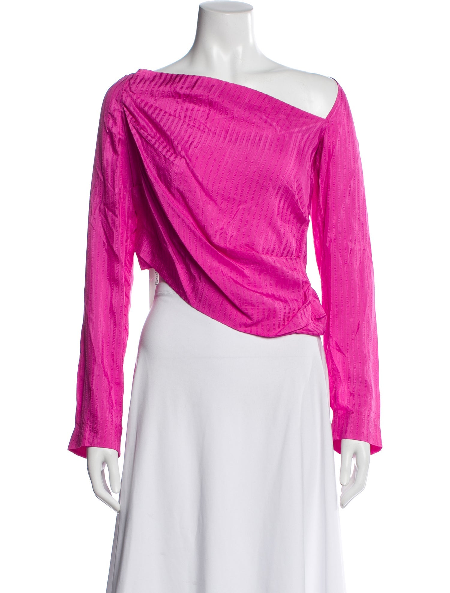 Ahluwalia Striped One-Shoulder Top