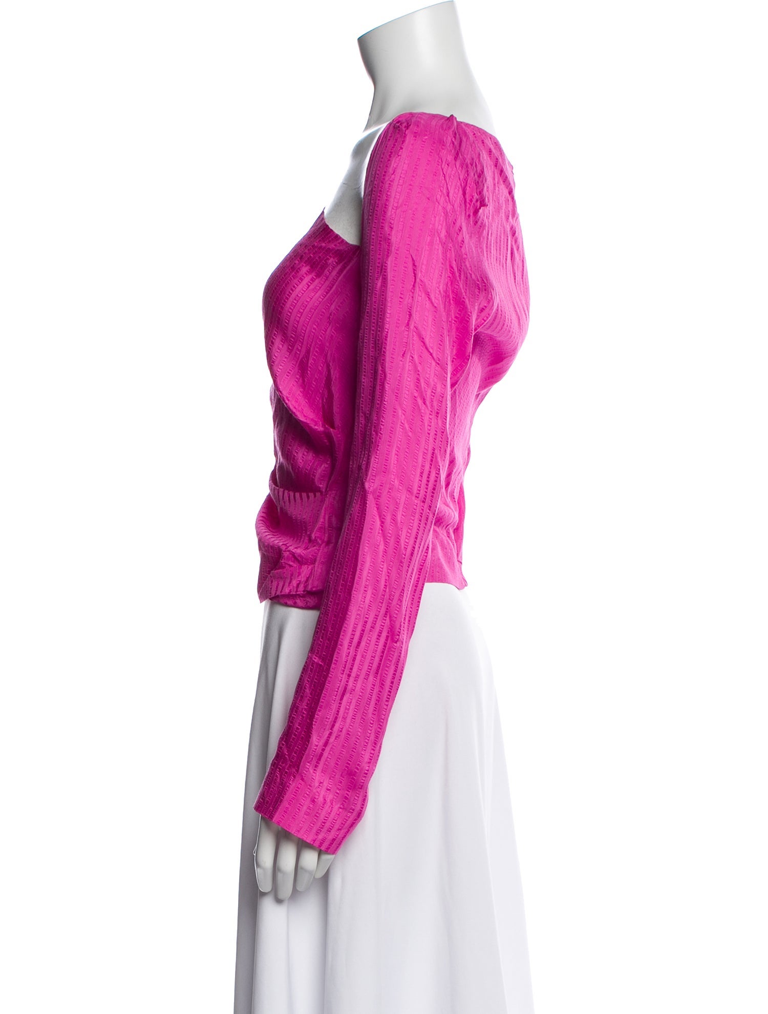 Ahluwalia Striped One-Shoulder Top