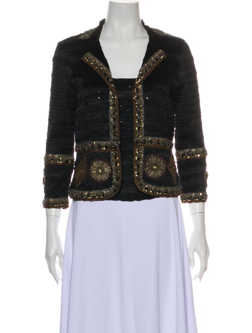 Alberto Makali Tweed Pattern Sequin Embellishments