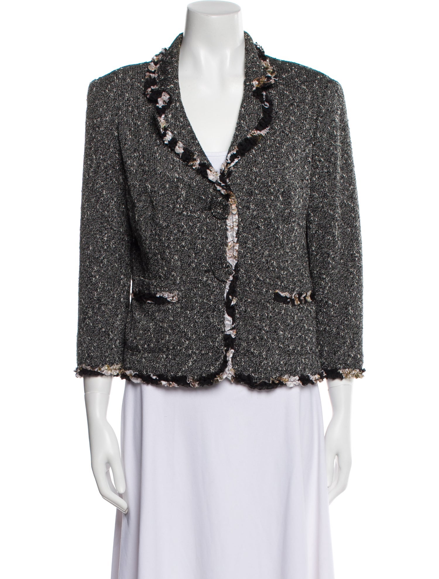 Alberto Makali Tweed Pattern Evening Jacket