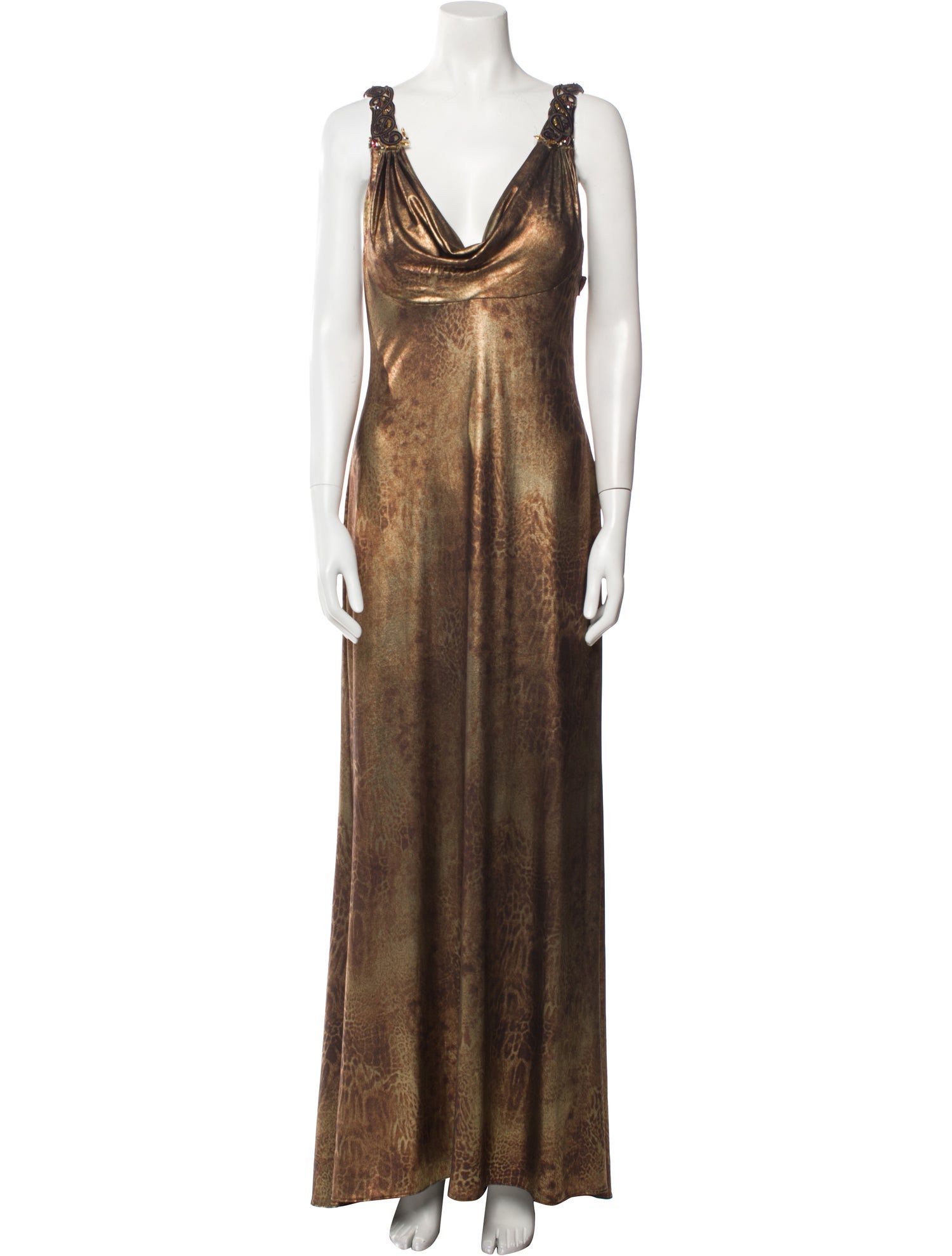 Alberto Makali Cowl Neck Long Dress