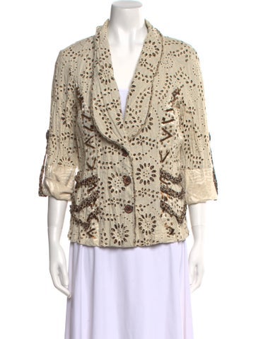 Alberto Makali Tops Printed Three-Quarter Sleeve Blouse L