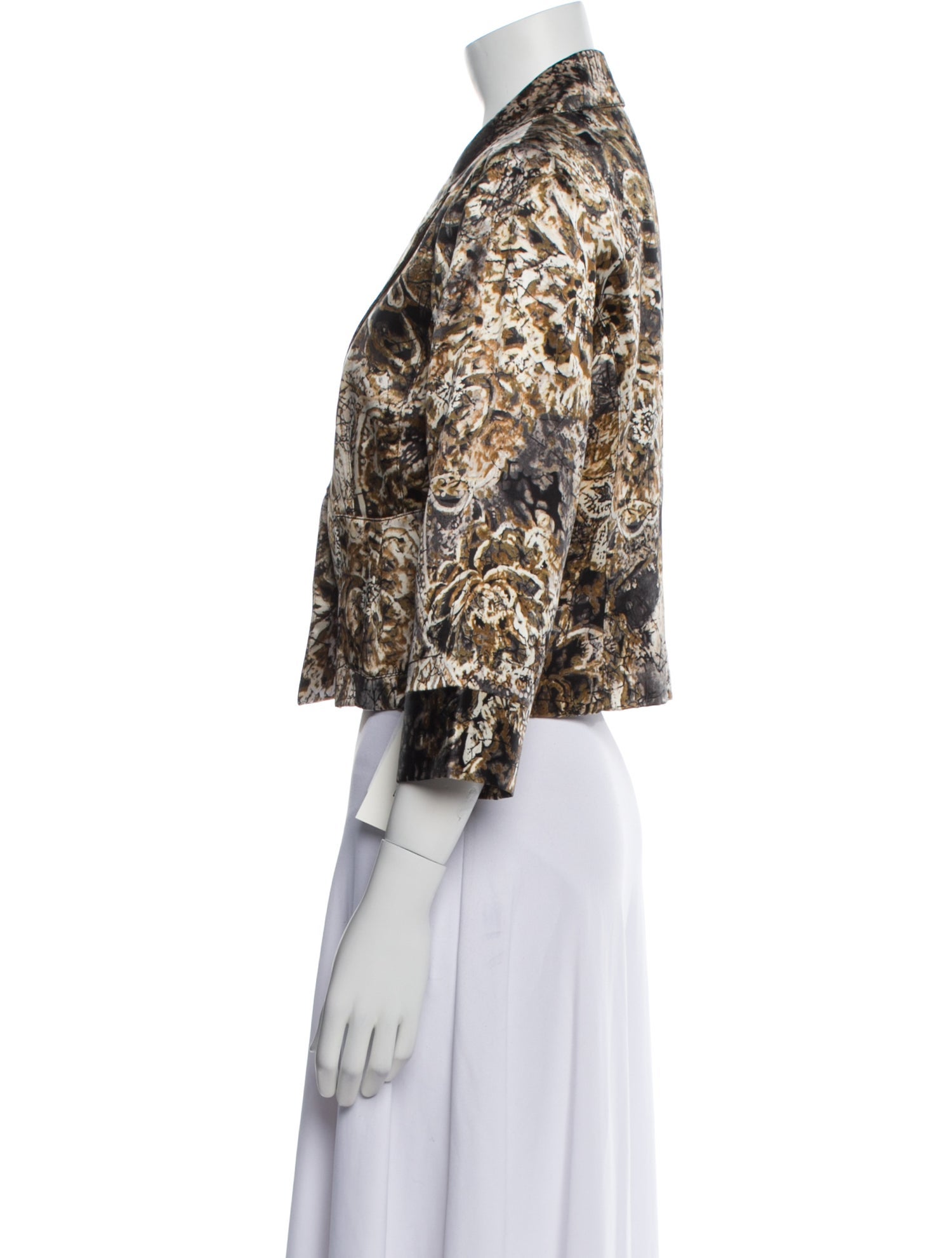 Alberto Makali Silk Floral Print Blazer