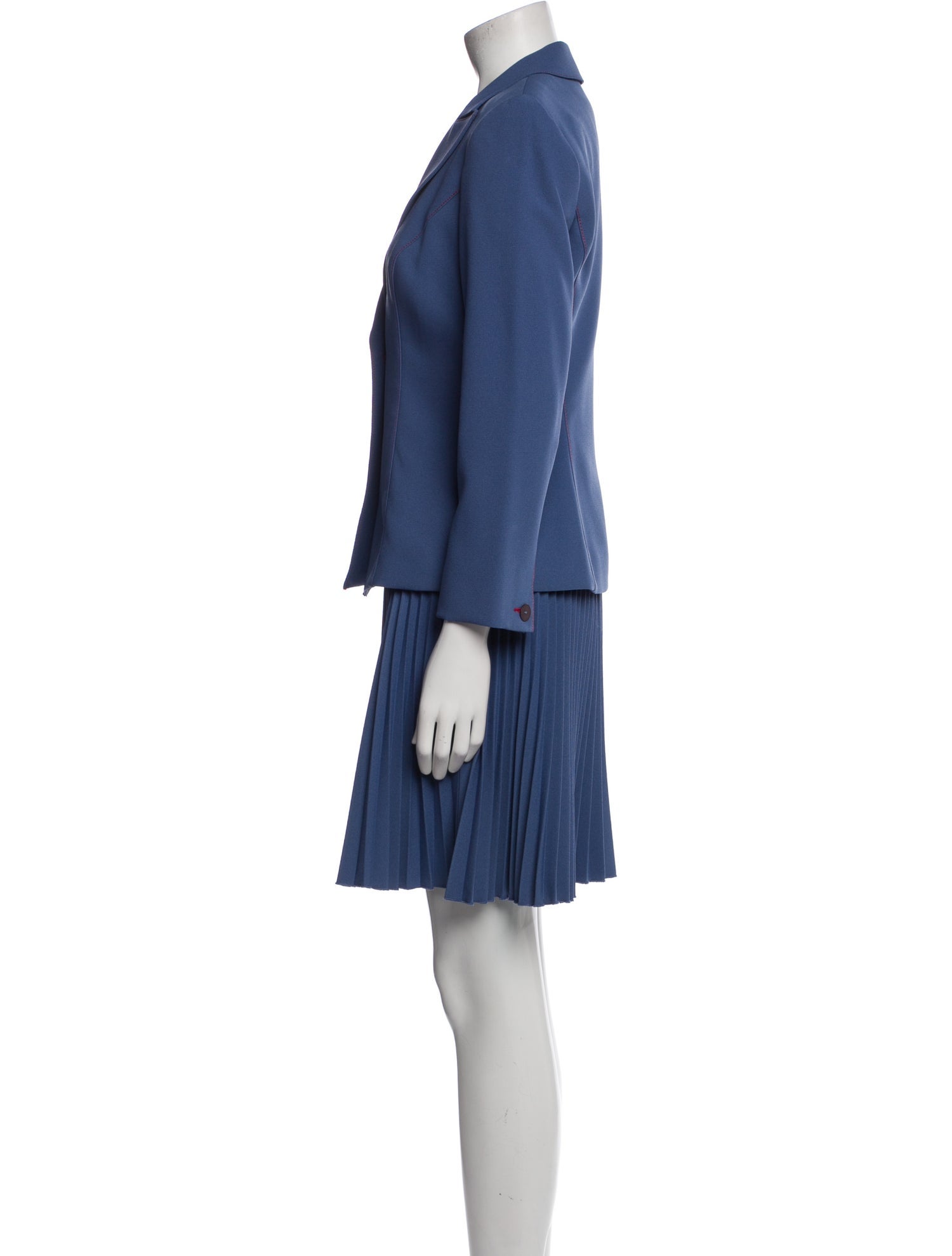 Alberto Makali Pleated Accents Skirt Suit