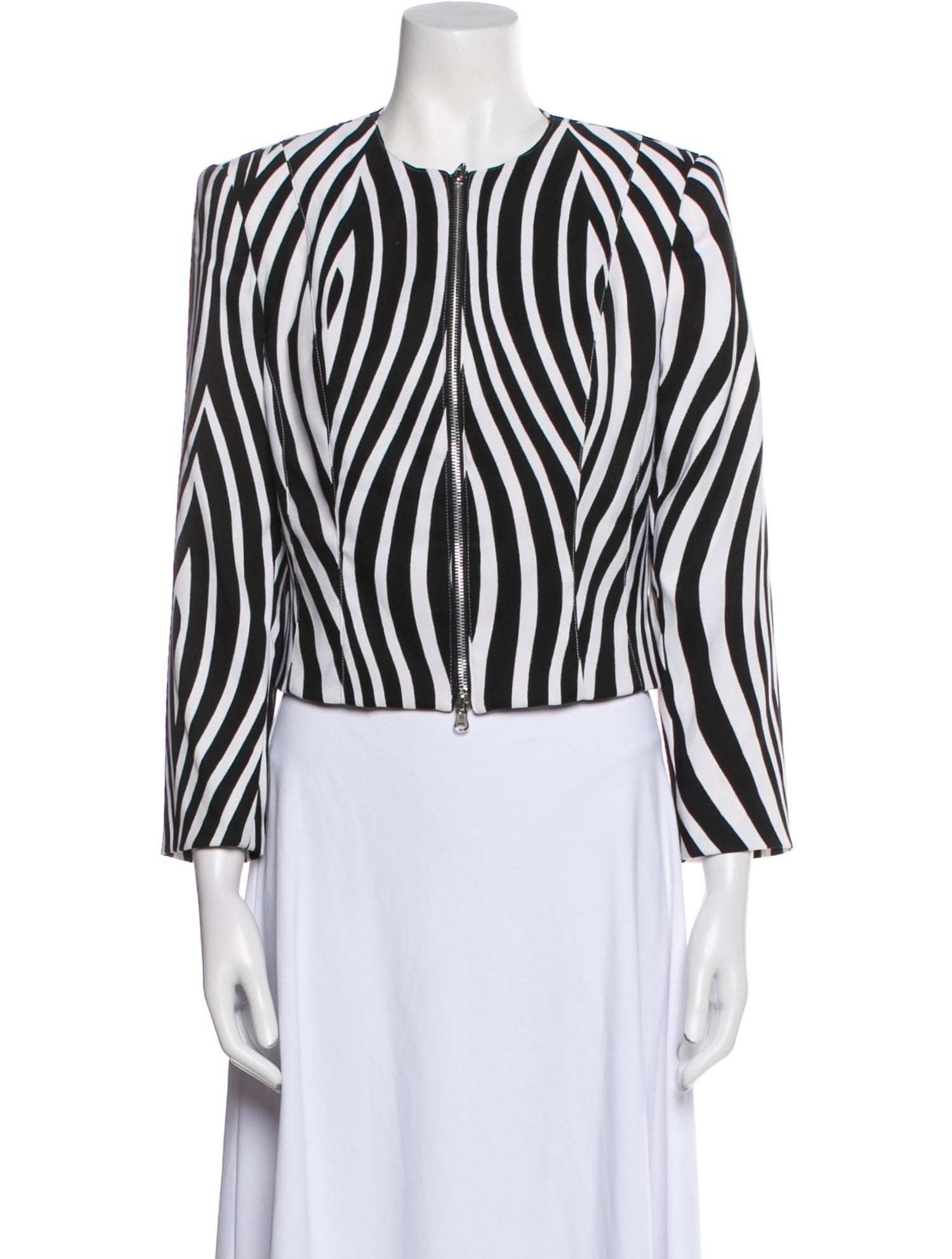 Alberto Makali Striped Fur Jacket