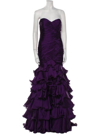 Alberto Makali Strapless Long Dress