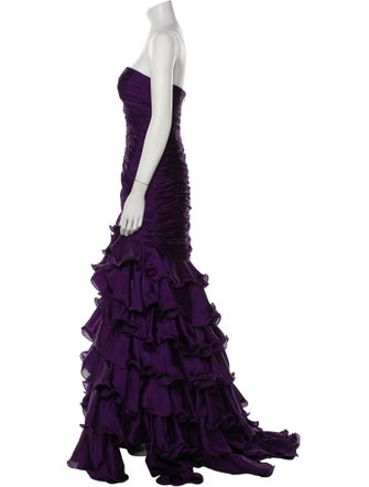 Alberto Makali Strapless Long Dress