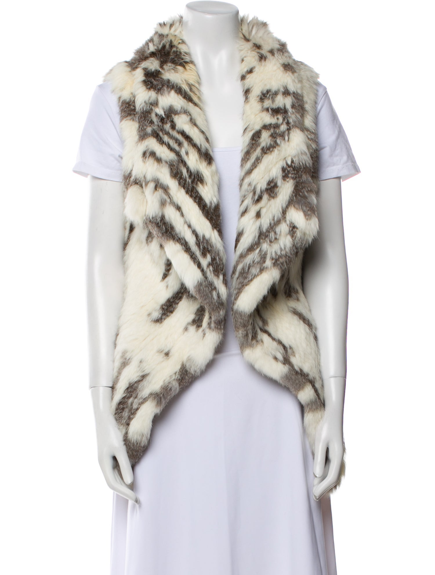 Alberto Makali Fur Striped Fur Jacket