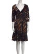 Alberto Makali Printed Knee-Length Dress