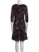 Alberto Makali Printed Knee-Length Dress