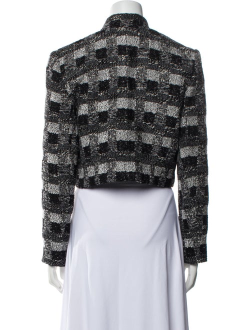 Alberto Makali Wool Plaid Print Evening Jacket