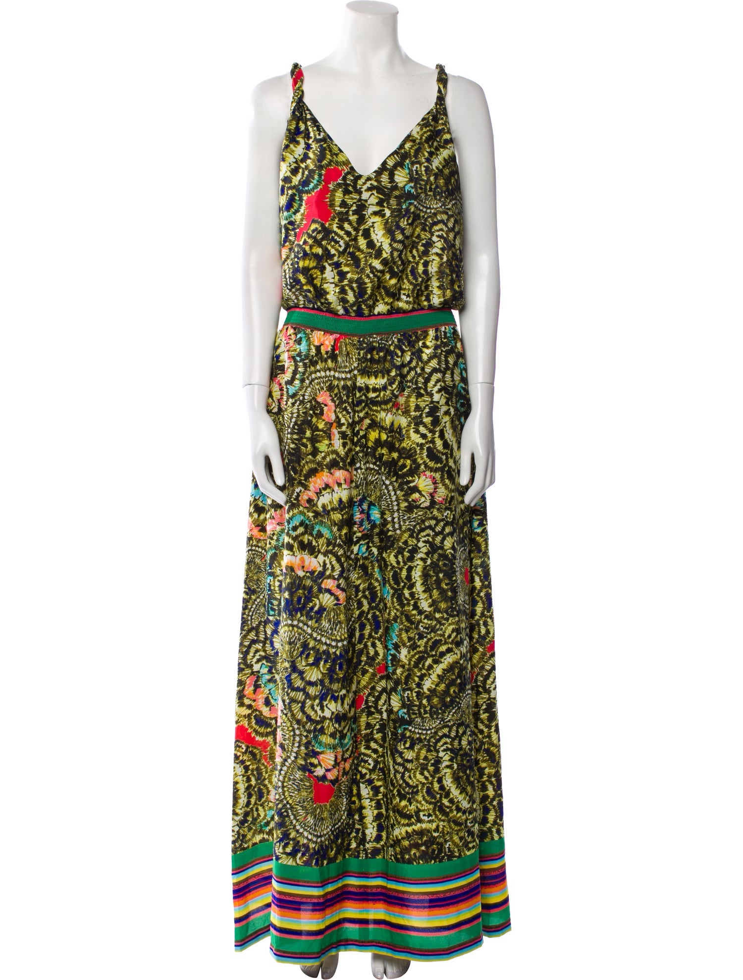 Alberto Makali Printed Long Dress w/ Tags
