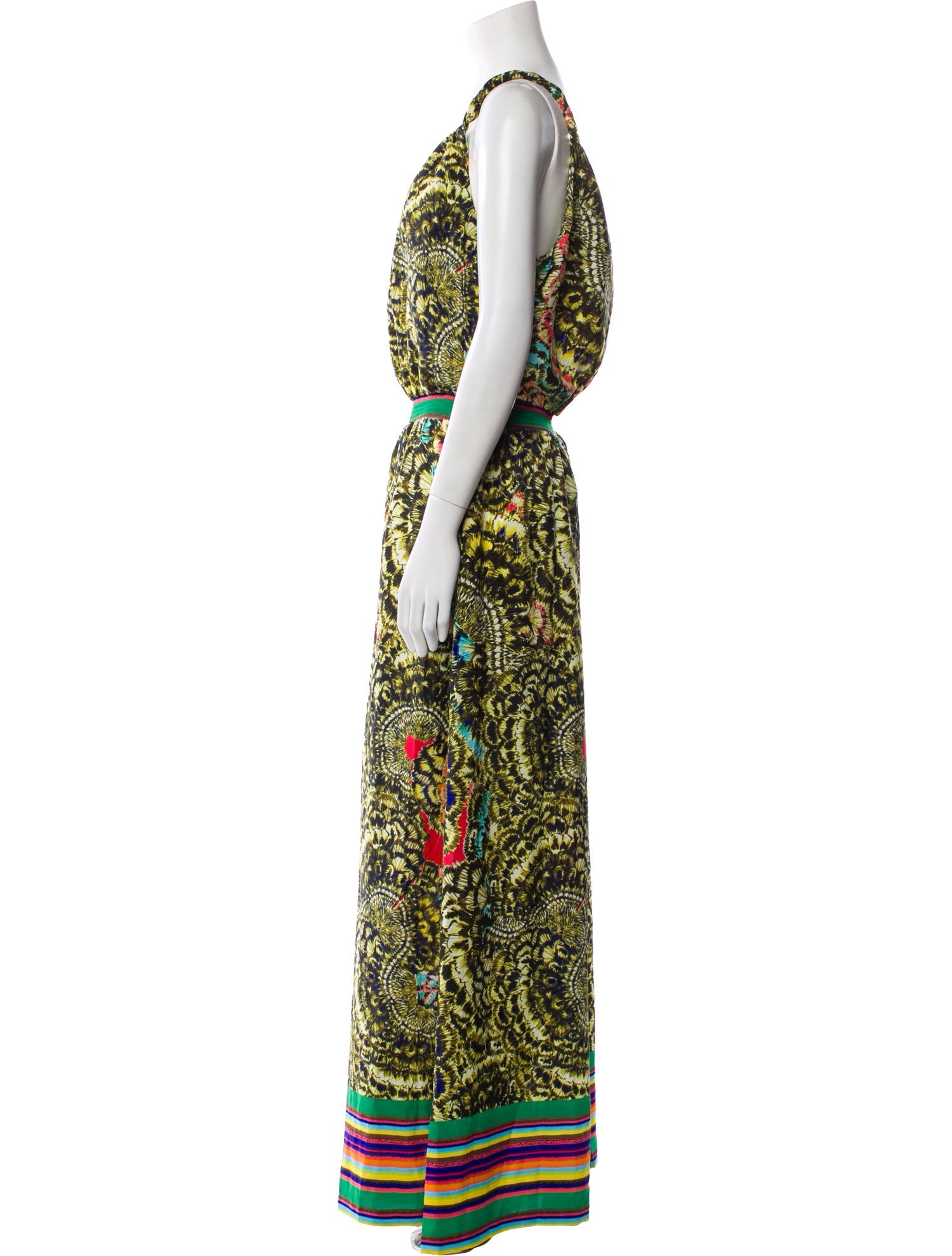 Alberto Makali Printed Long Dress w/ Tags