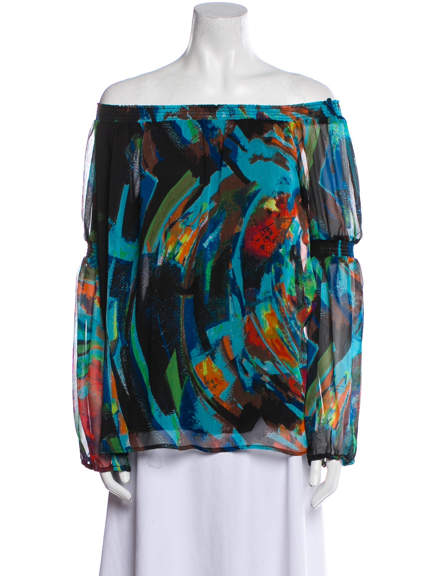 Alberto Makali Printed Bateau Neckline Sweater