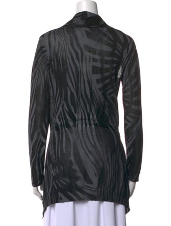 Alberto Makali Striped Open Front Sweater