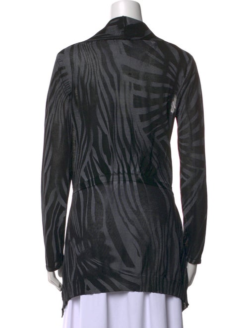 Alberto Makali Striped Open Front Sweater