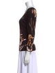 Alberto Makali Floral Print Scoop Neck Sweater