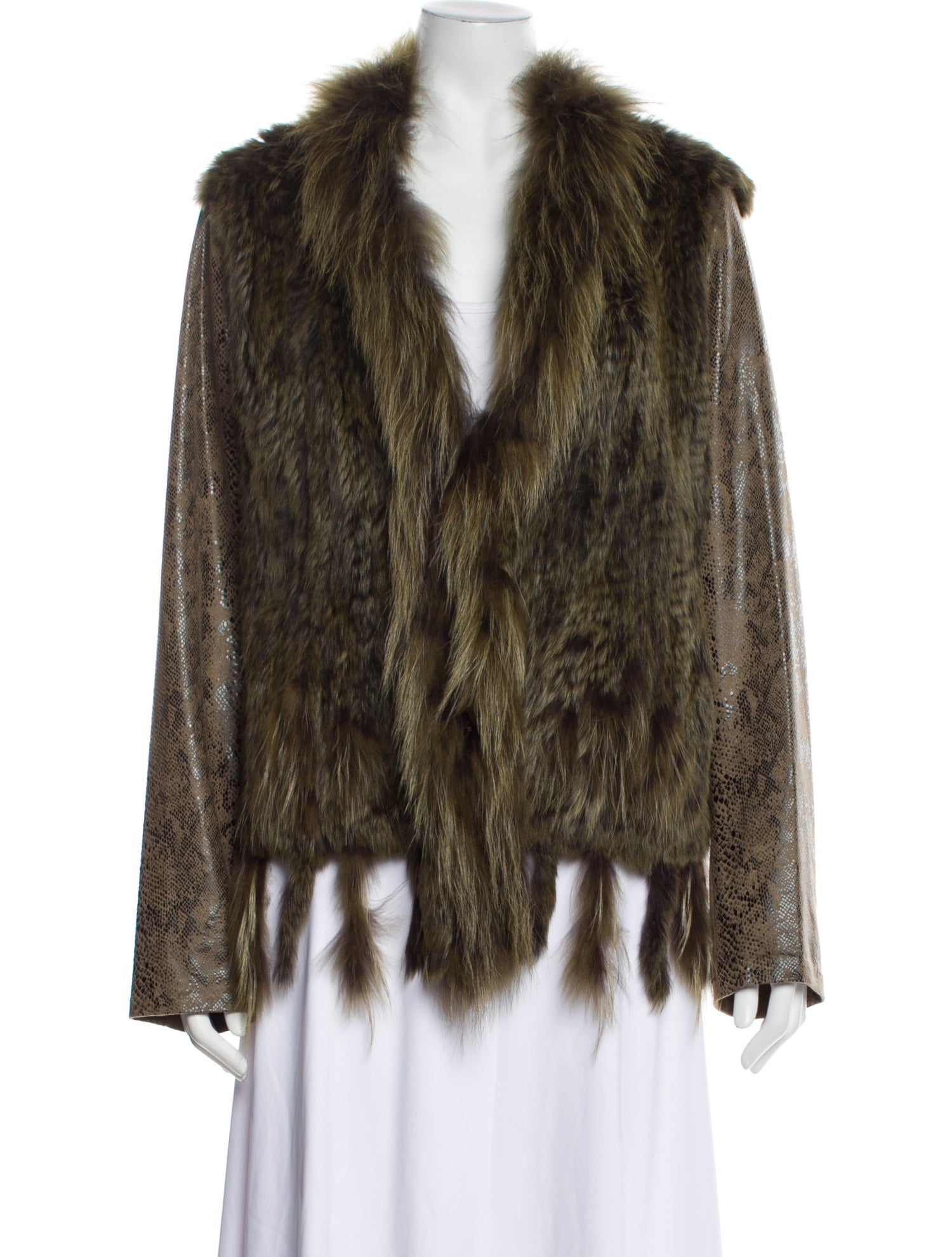 Alberto Makali Printed Fur Jacket w/ Tags