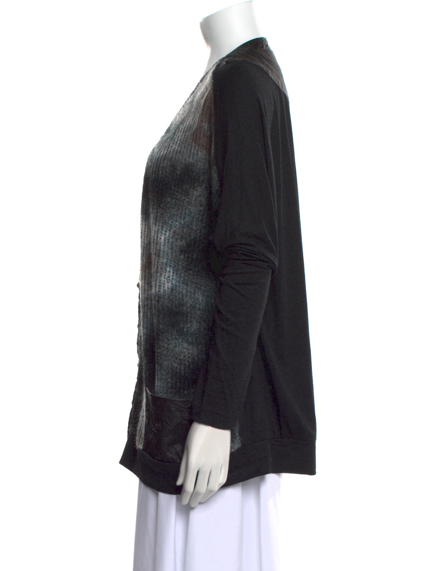 Alberto Makali Tie-Dye Print V-Neck Sweater