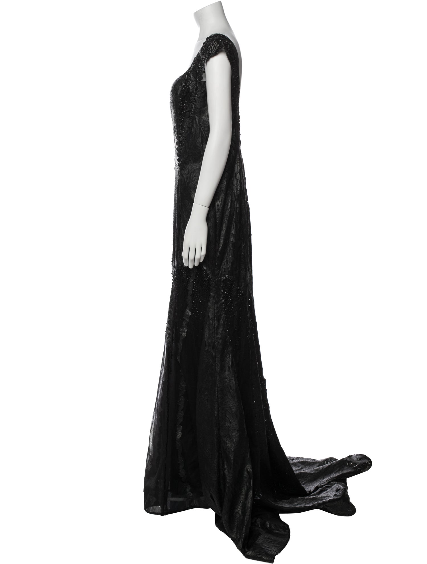 Alberto Makali Square Neckline Long Dress