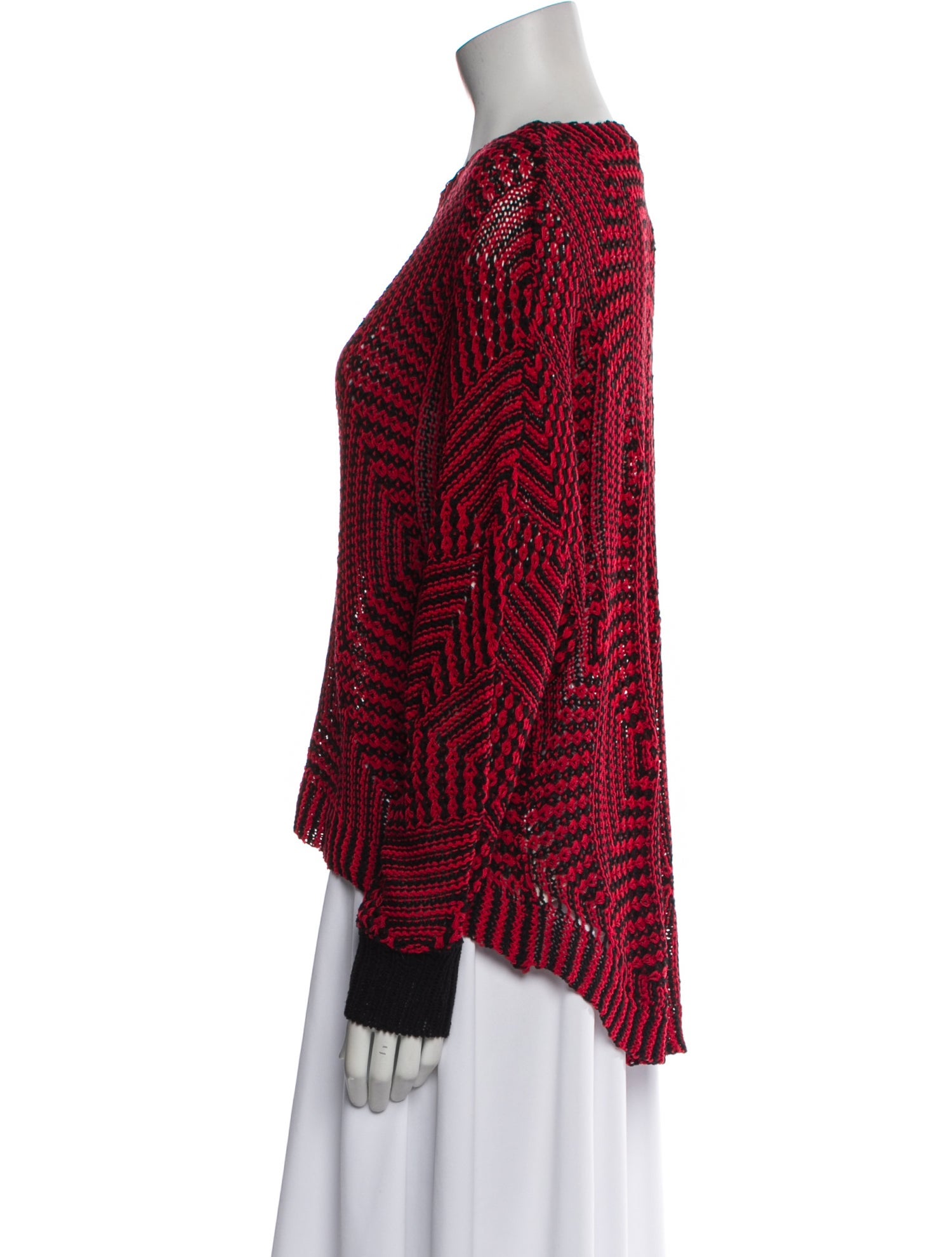 Alberto Makali Striped Bateau Neckline Sweater