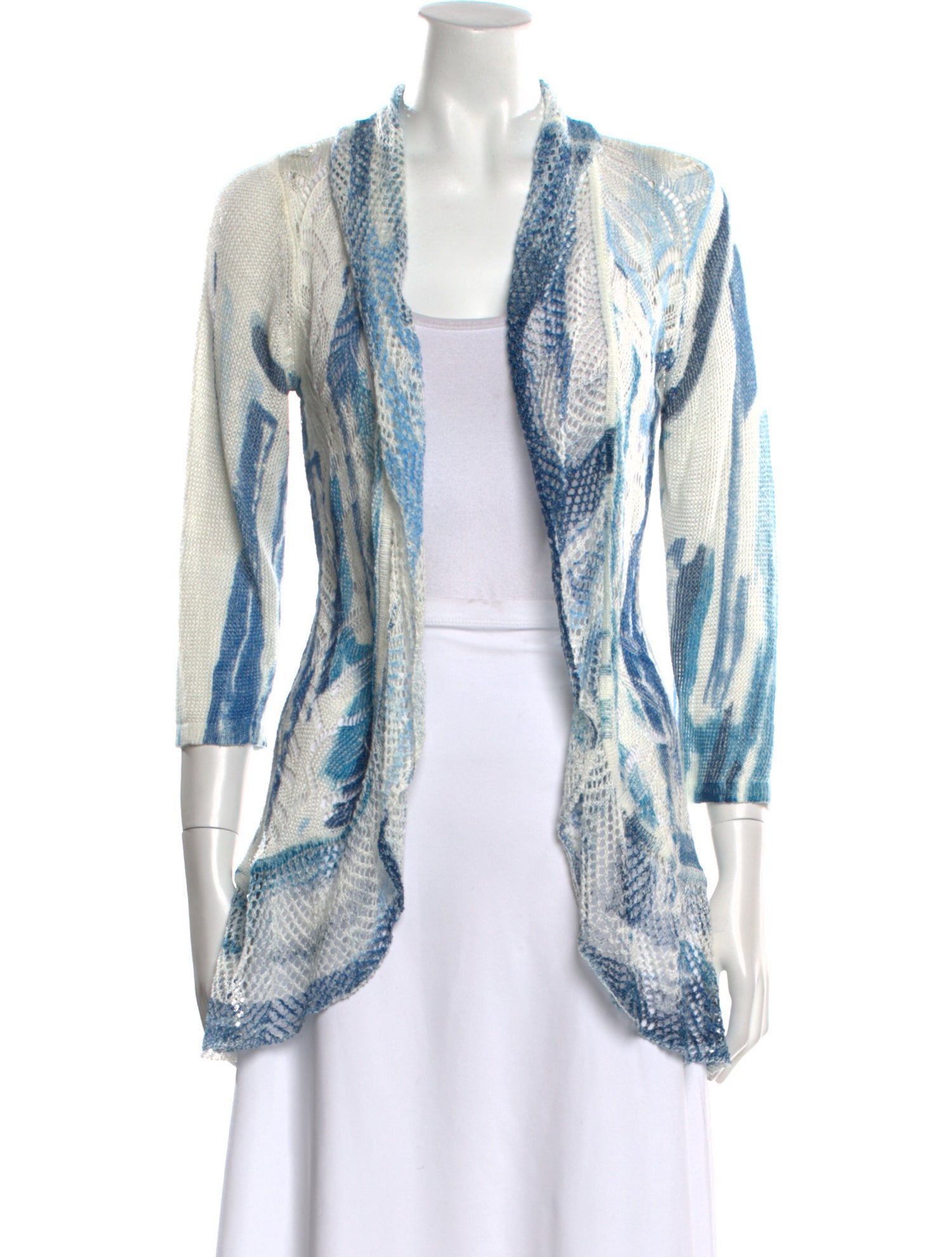 Alberto Makali Paisley Print V-Neck Sweater