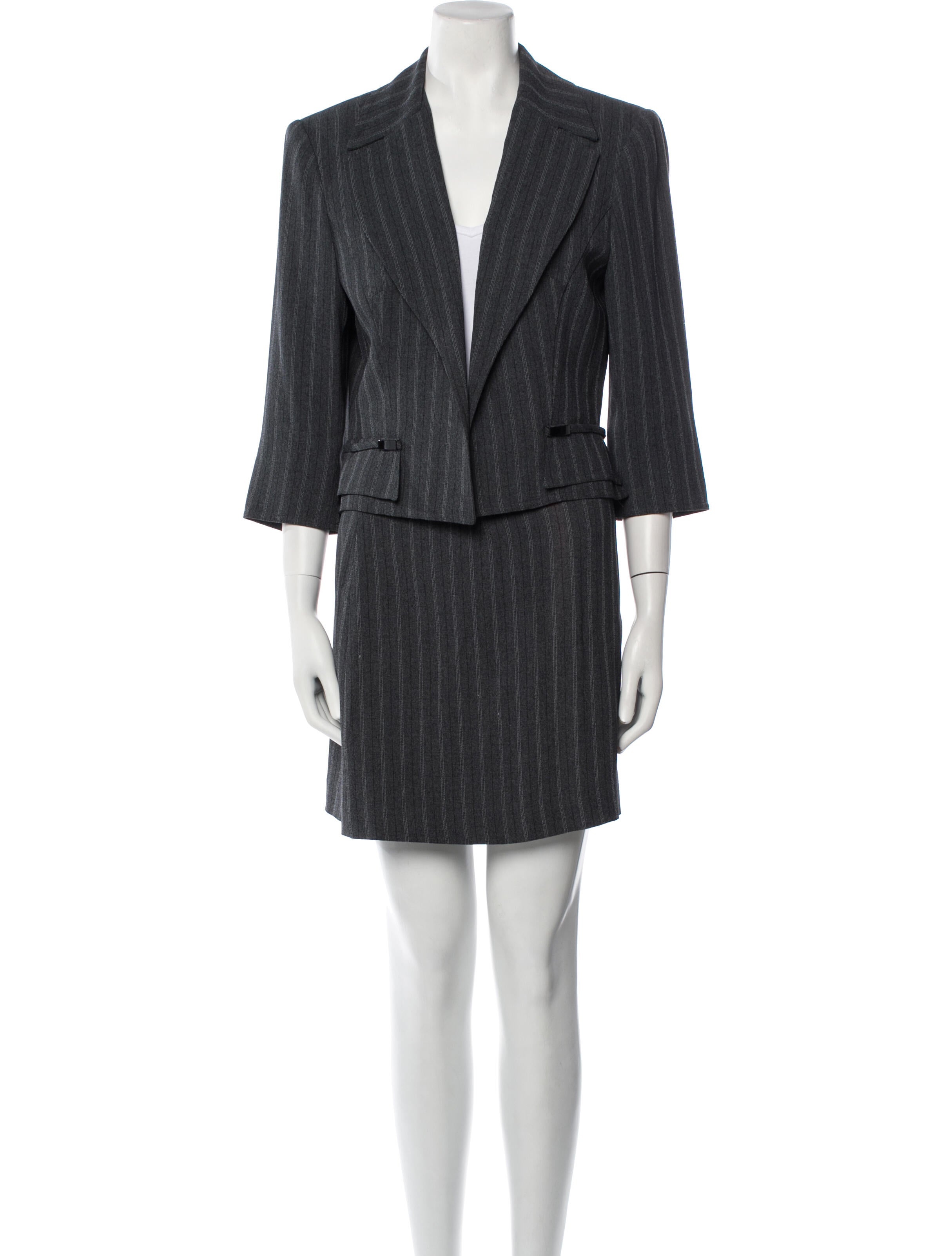 Alberto Makali Striped Skirt Suit
