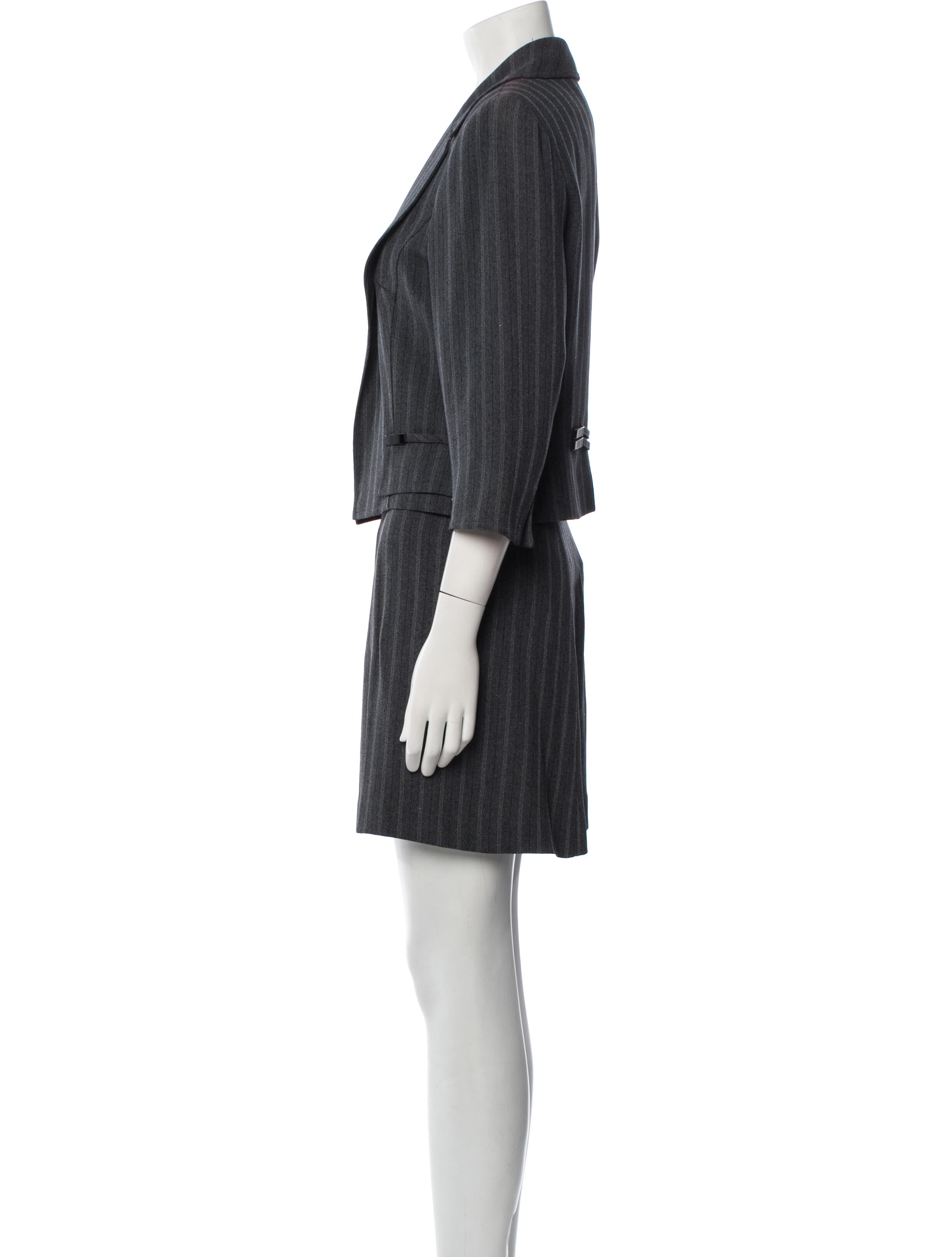 Alberto Makali Striped Skirt Suit