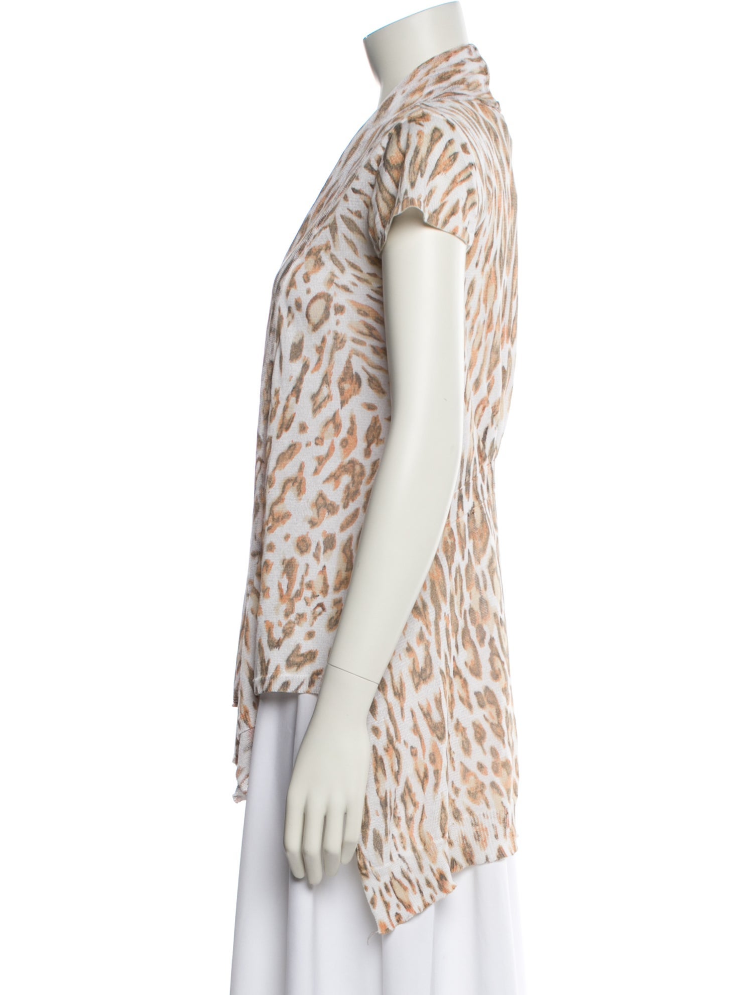 Alberto Makali Animal Print V-Neck Sweater