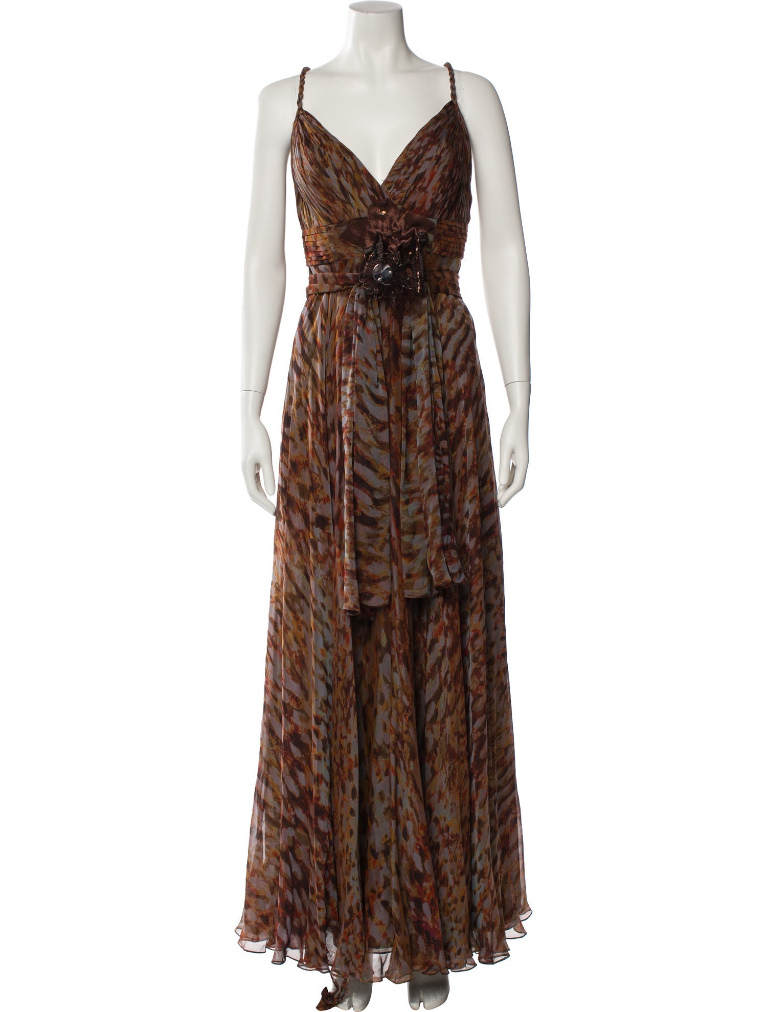 Alberto Makali Silk Long Dress