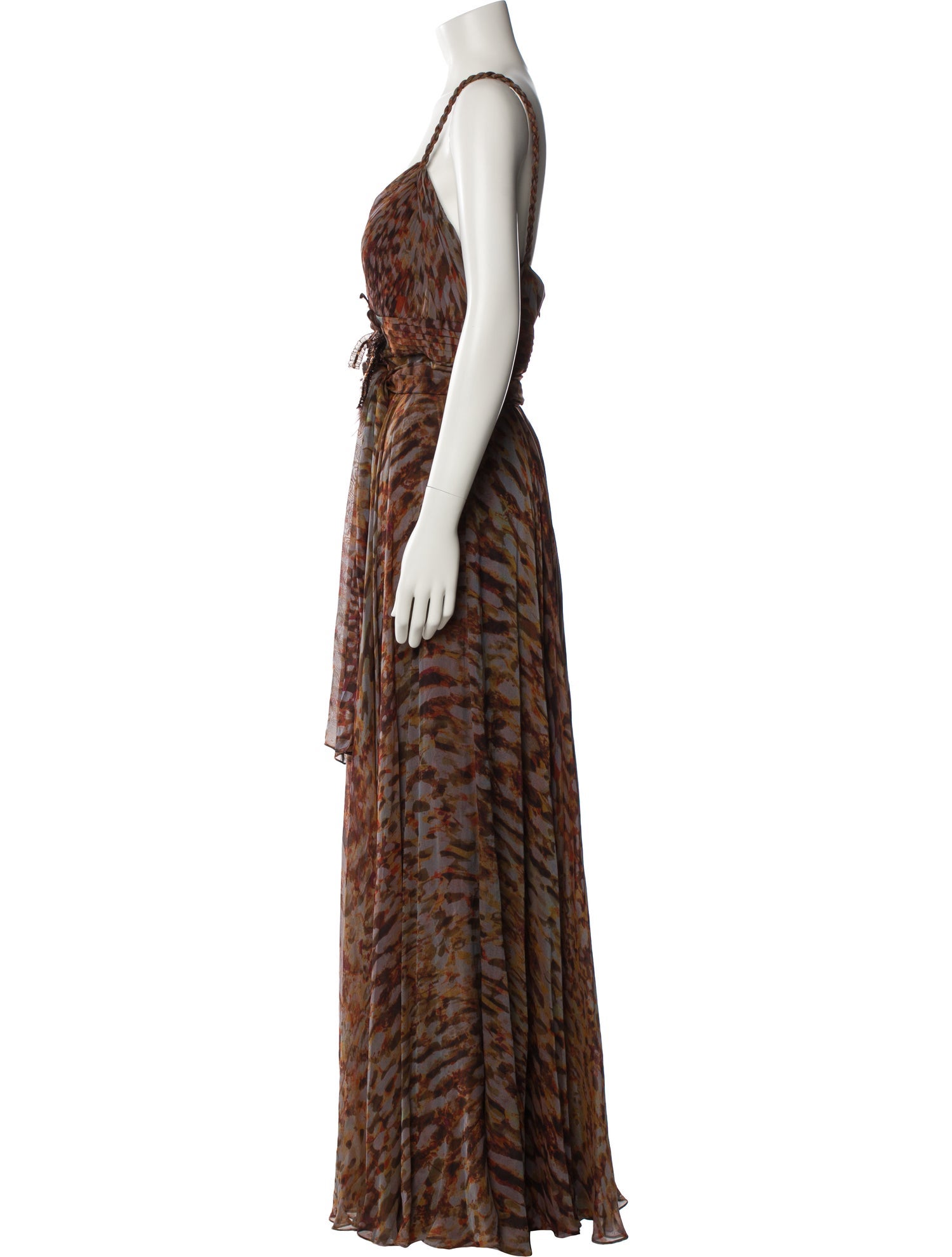 Alberto Makali Silk Long Dress
