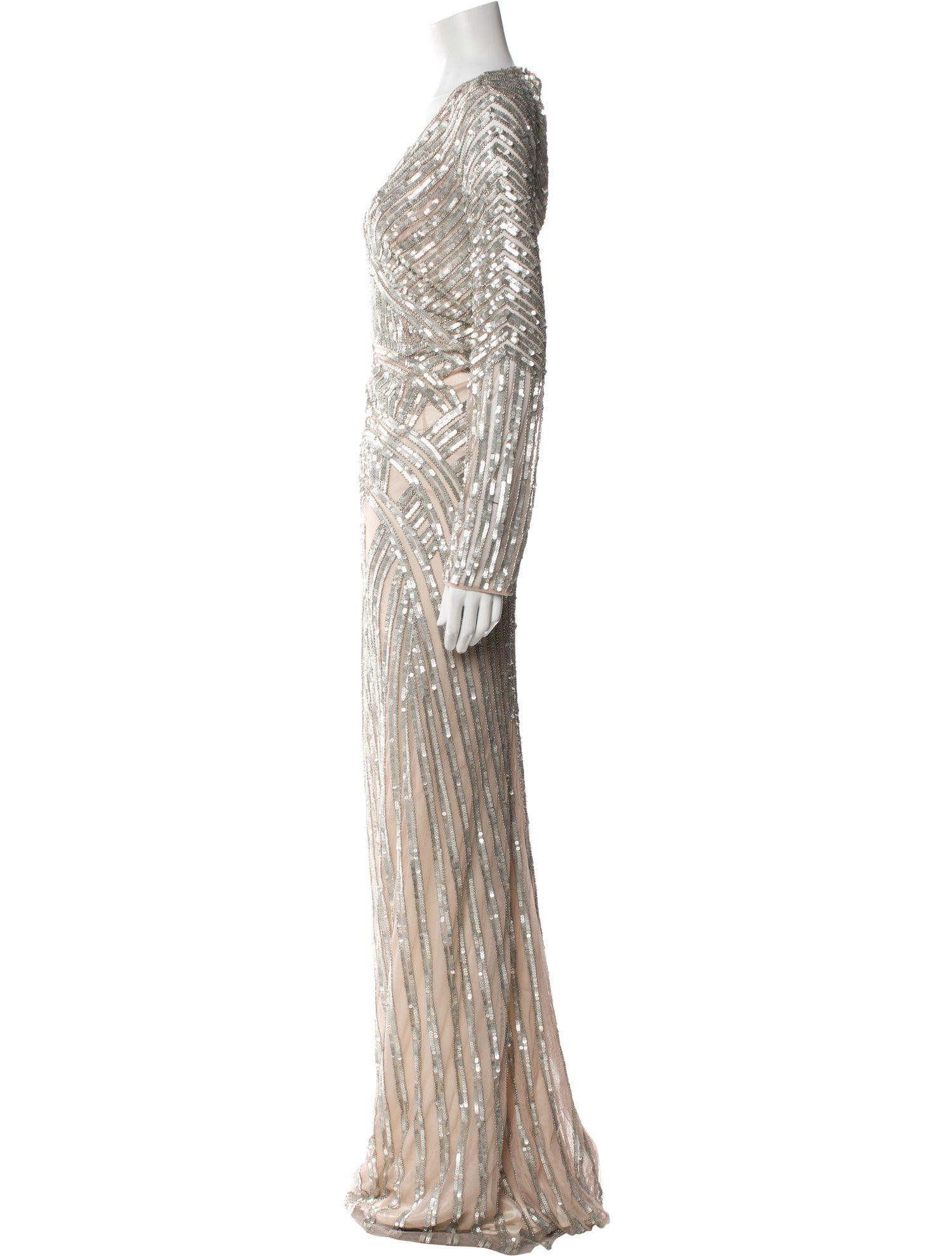 Alberto Makali Striped Long Dress