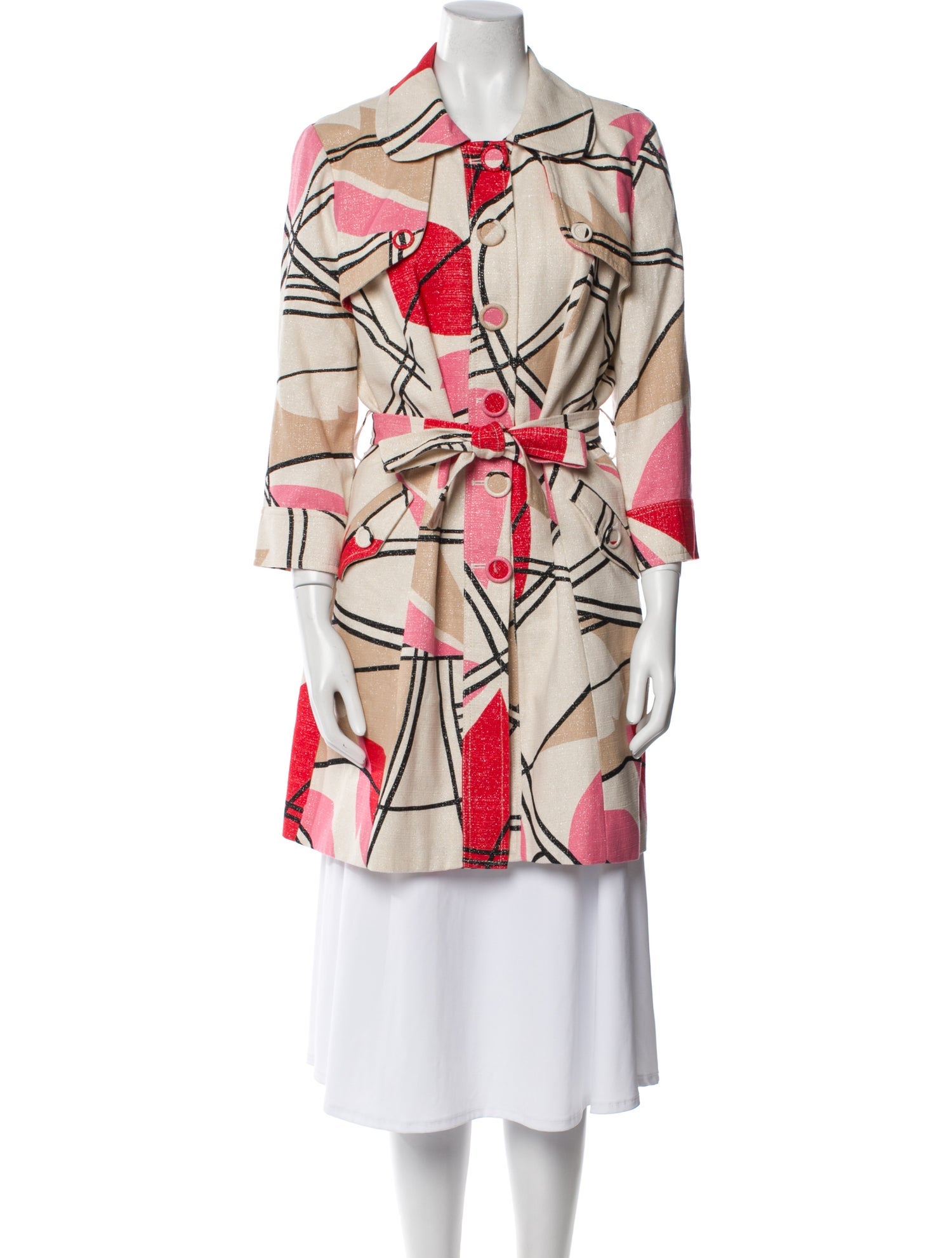 Alberto Makali Printed Trench Coat