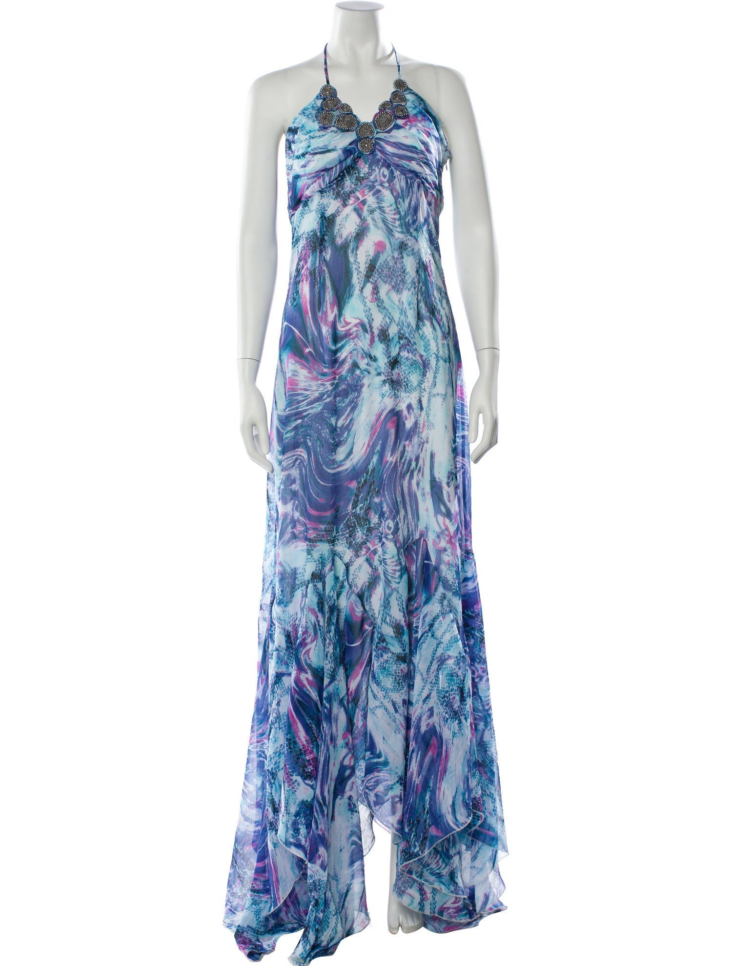 Alberto Makali Printed Long Dress