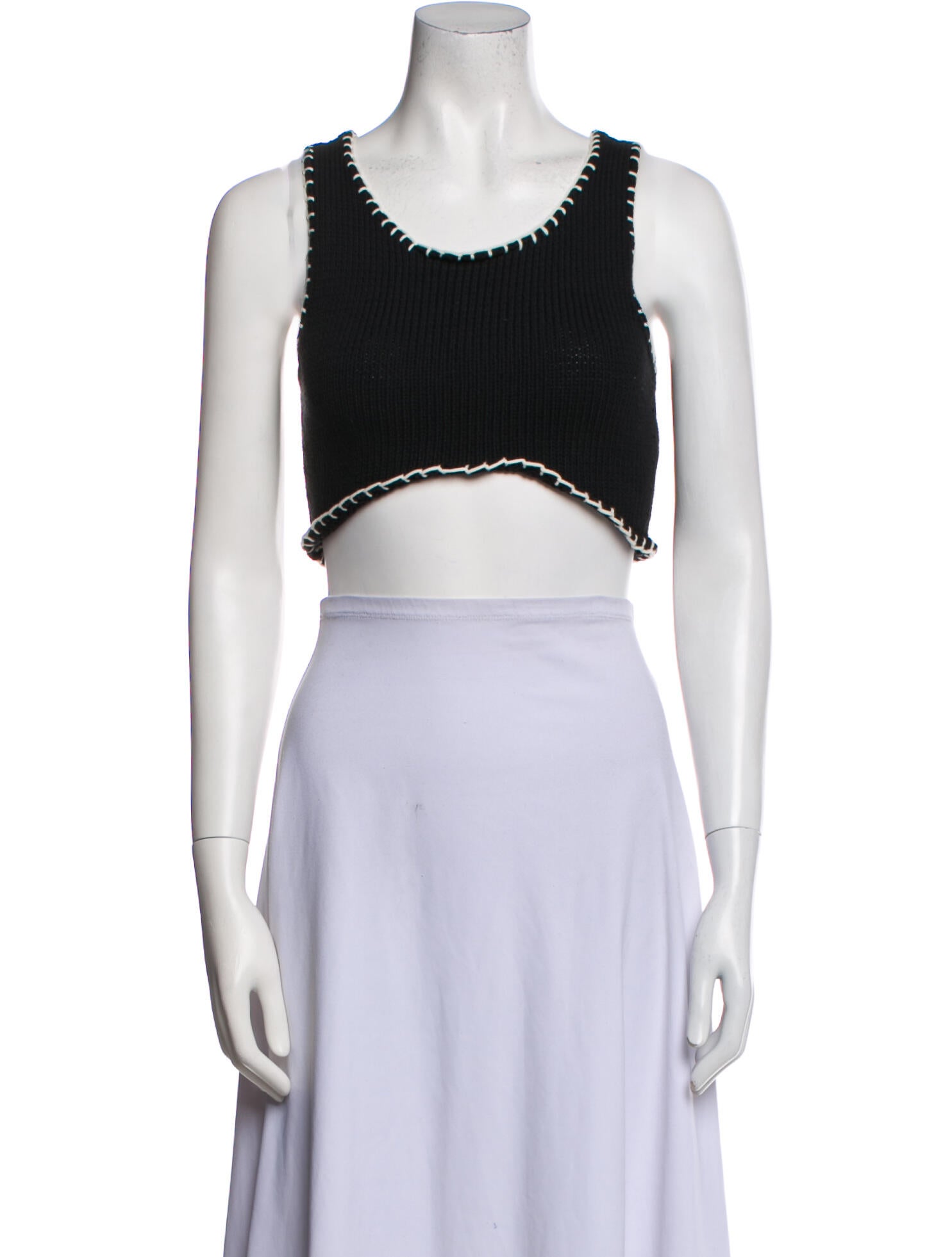 Aisling Camps Scoop Neck Sleeveless Crop Top