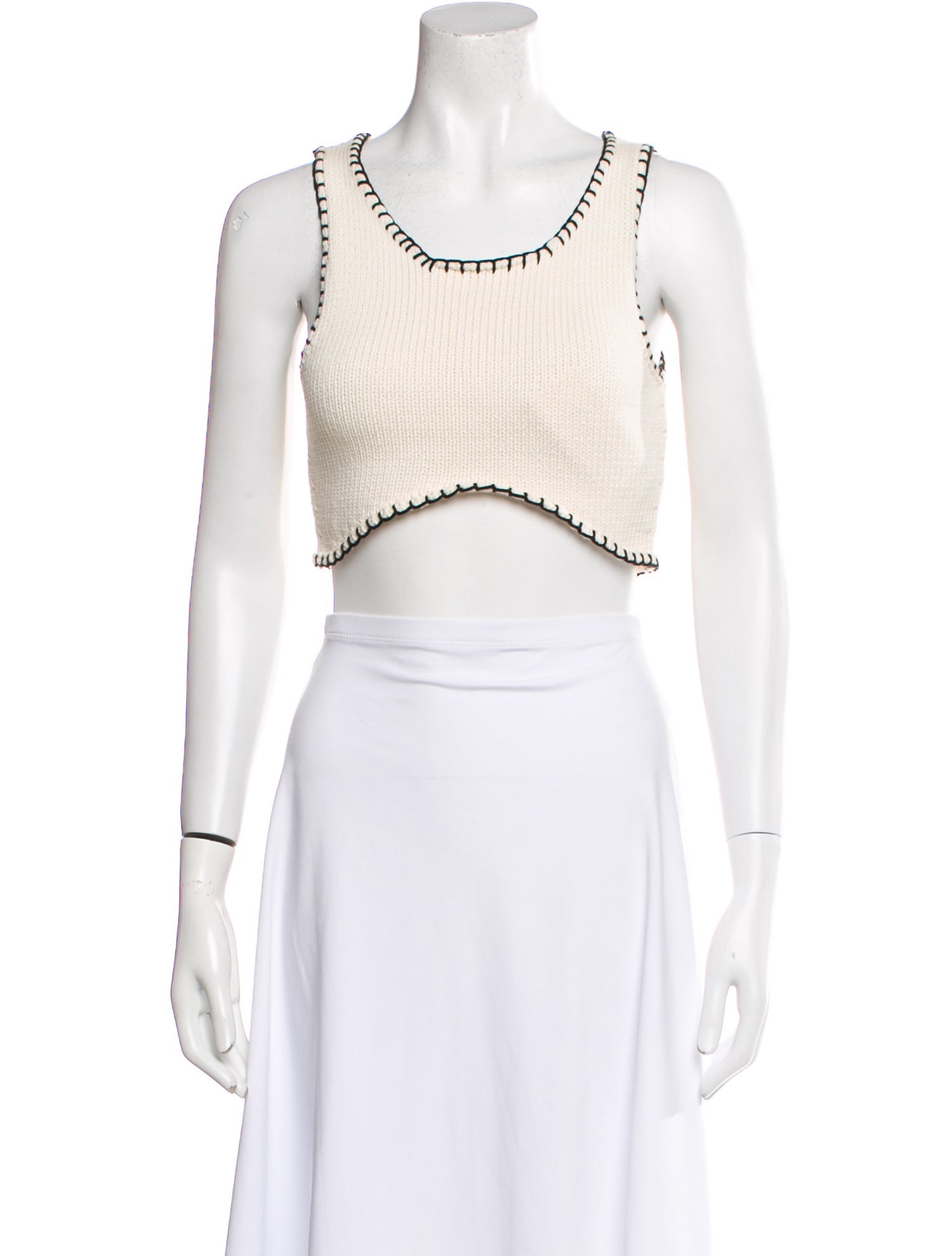 Aisling Camps Scoop Neck Sleeveless Crop Top