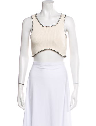 Aisling Camps Scoop Neck Sleeveless Crop Top