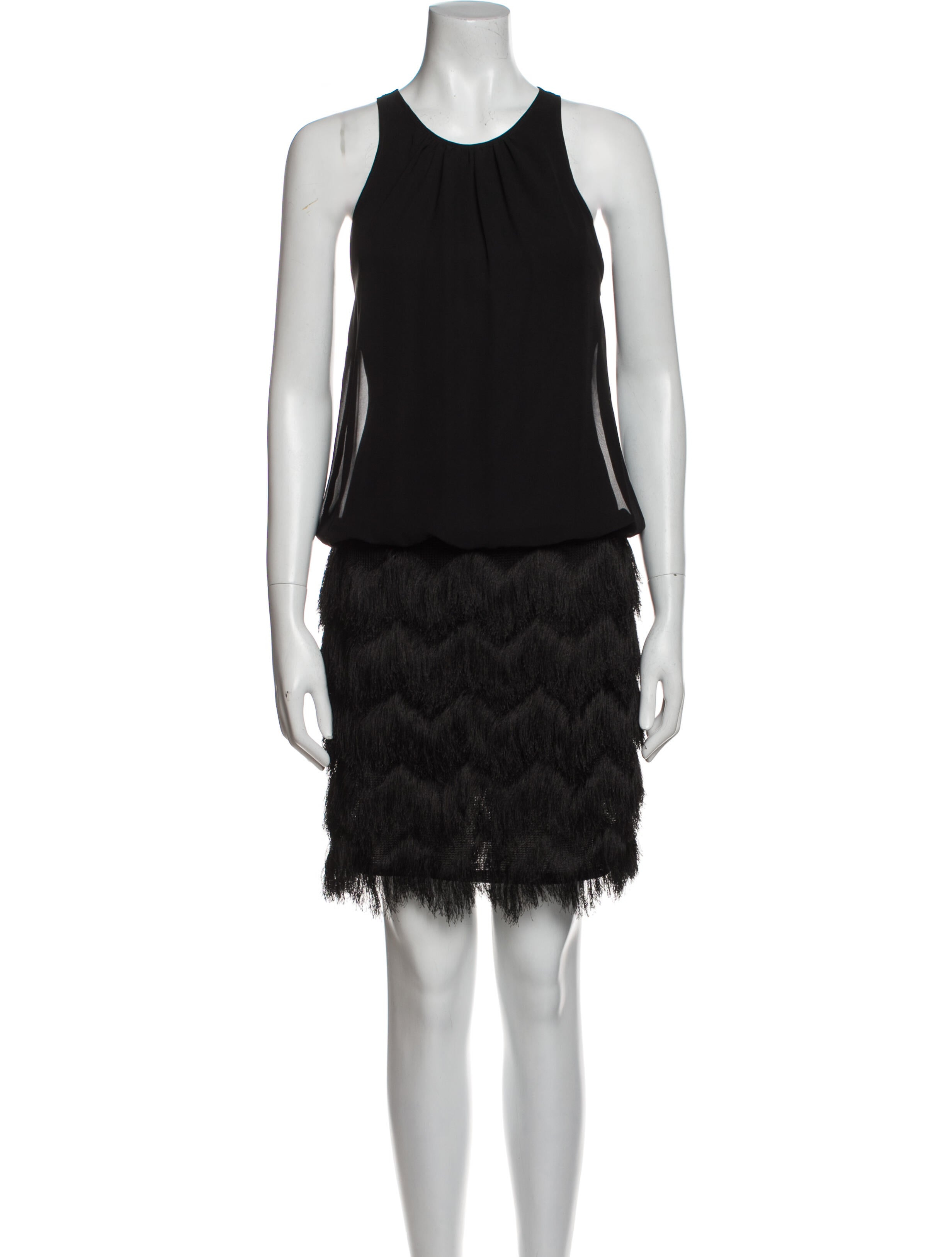 Aidan Mattox Crew Neck Mini Dress