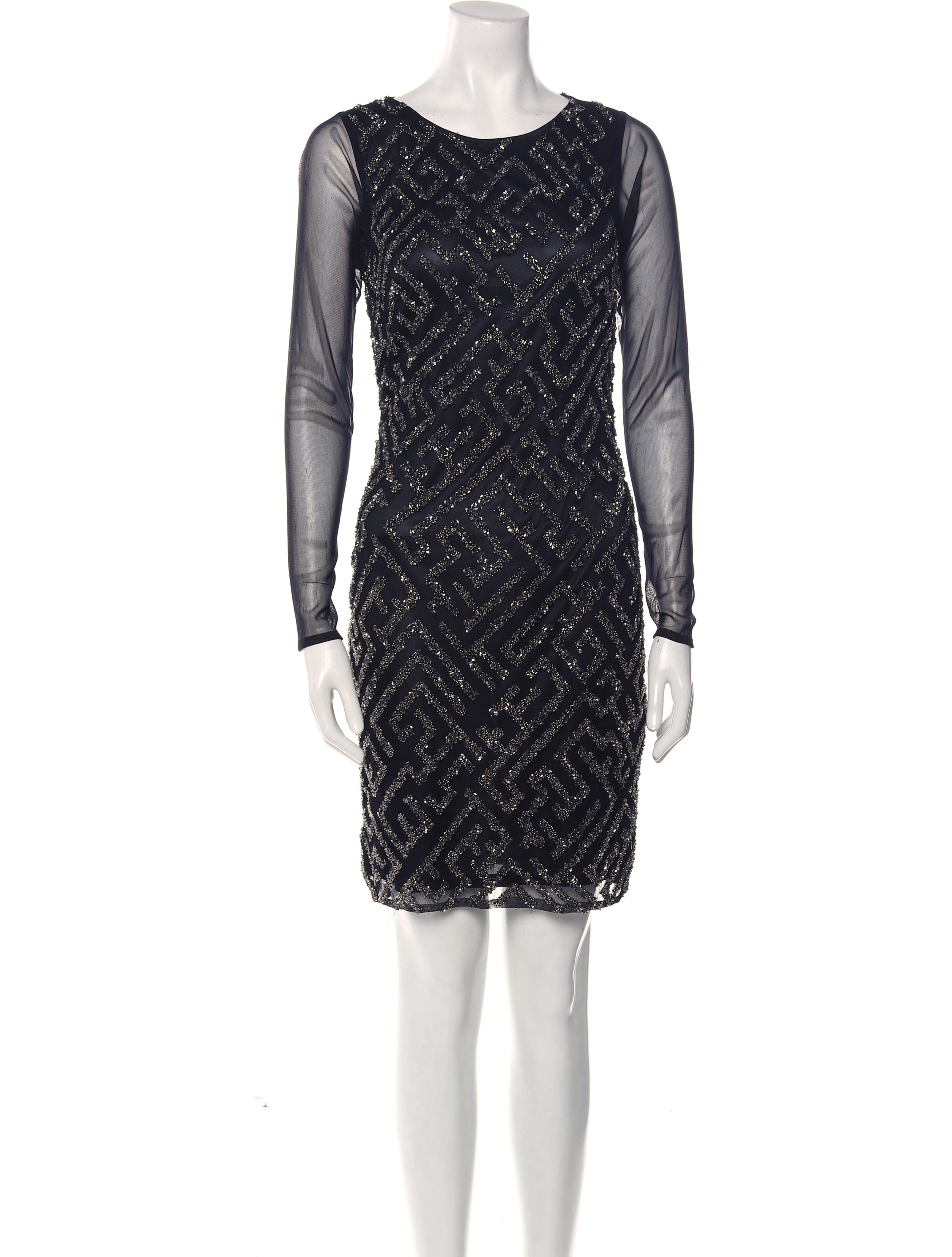 Aidan Mattox Scoop Neck Mini Dress