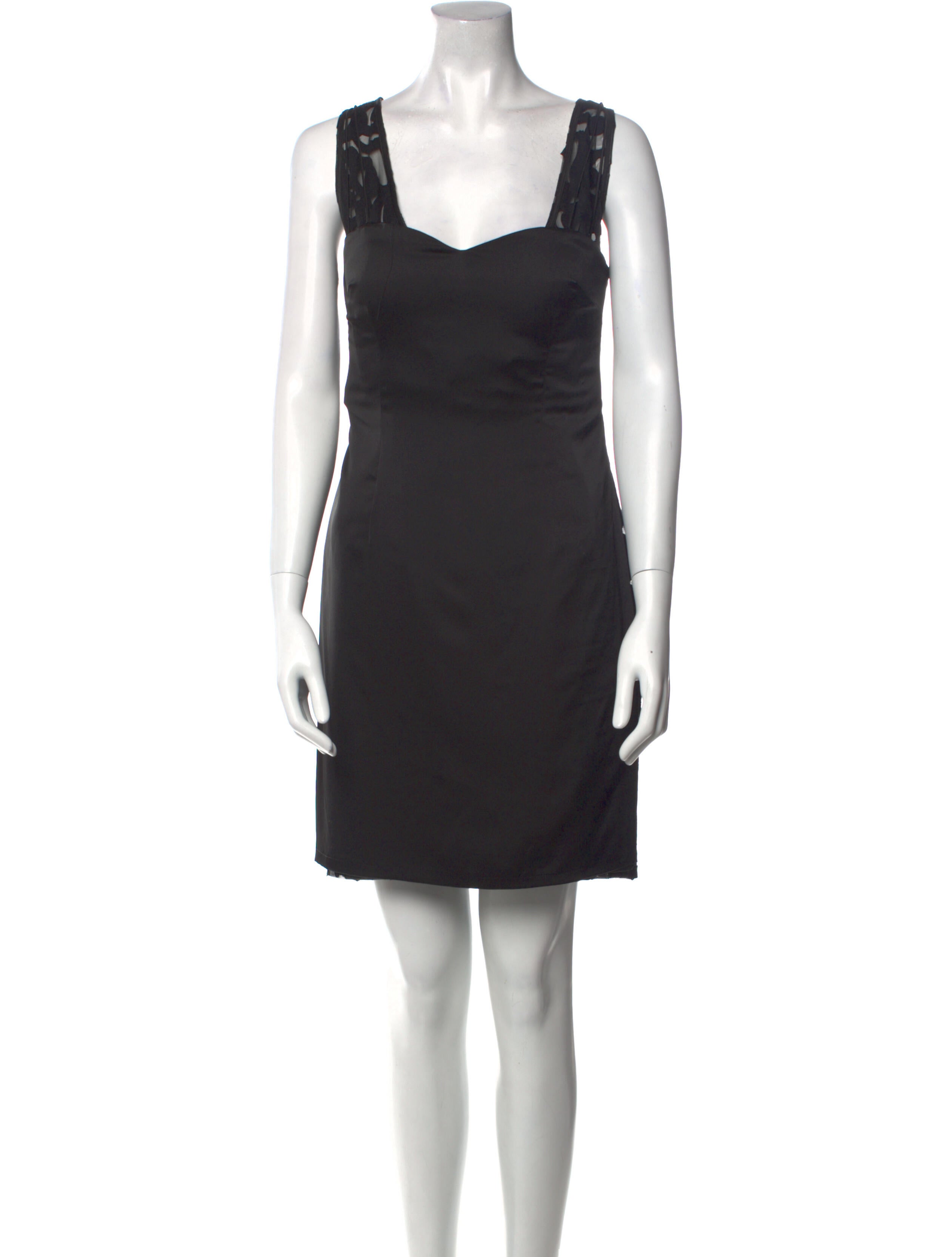 Aidan Mattox Square Neckline Mini Dress