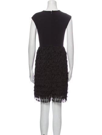 Aidan Mattox Plunge Neckline Mini Dress