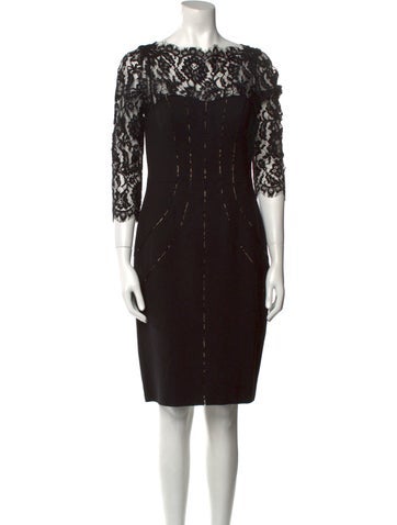 Aidan Mattox Dresses Bateau Neckline Knee-Length Dress US 6 | M