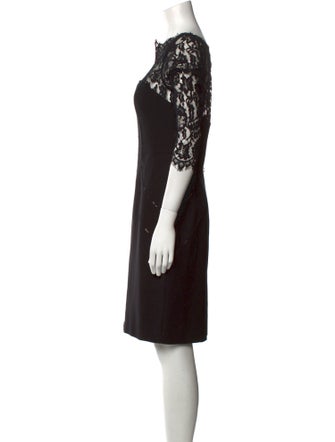 Aidan Mattox Bateau Neckline Knee-Length Dress