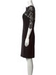 Aidan Mattox Bateau Neckline Knee-Length Dress