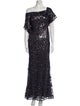 Aidan Mattox Printed Long Dress