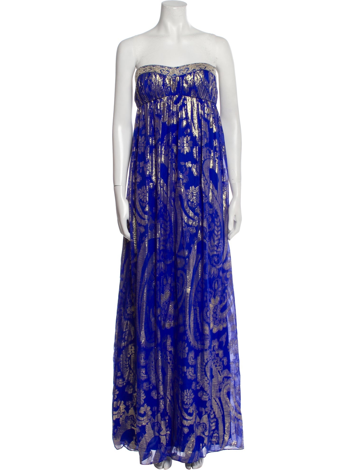 Aidan Mattox Silk Long Dress
