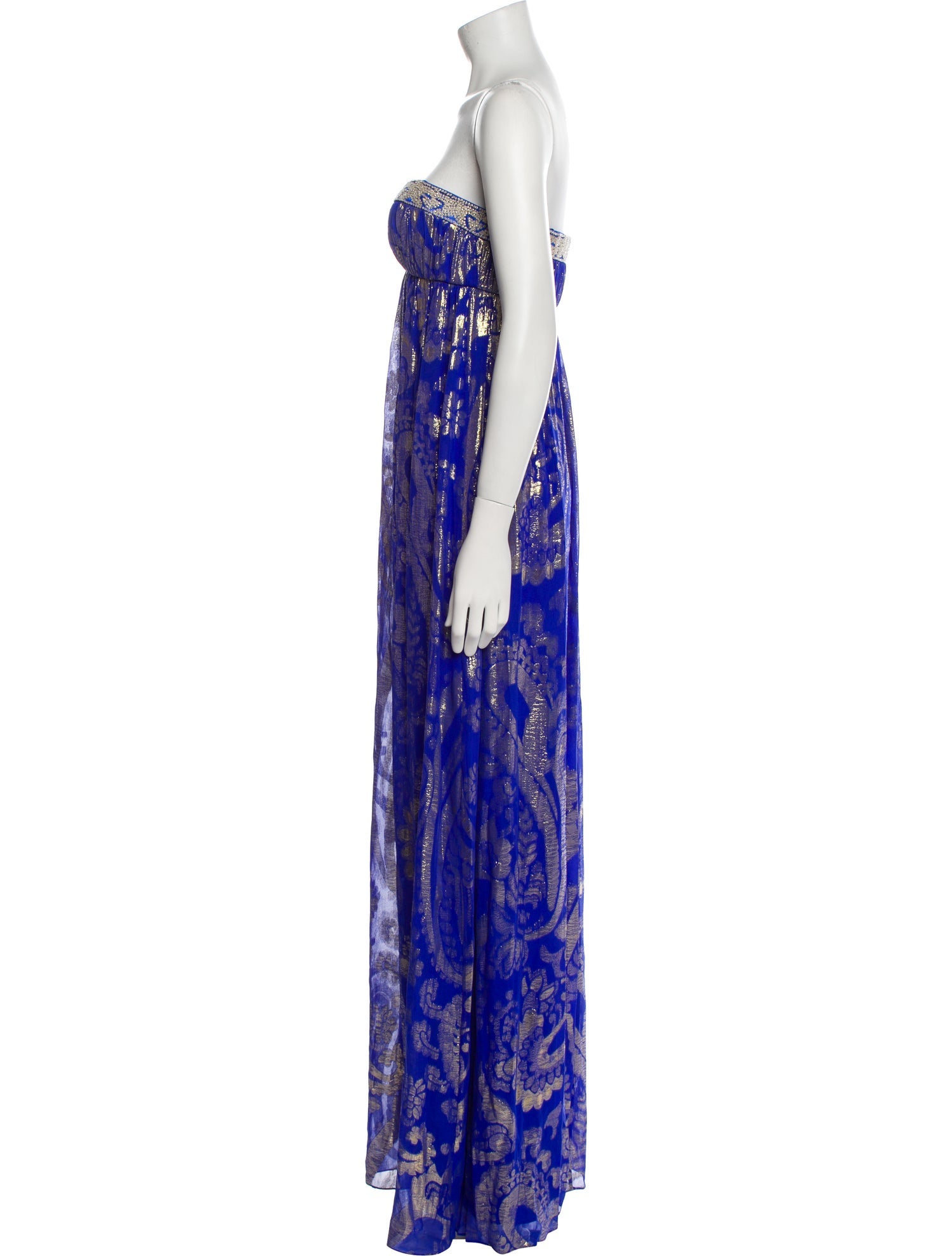 Aidan Mattox Silk Long Dress